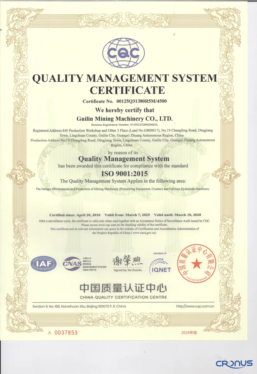 ISO certification